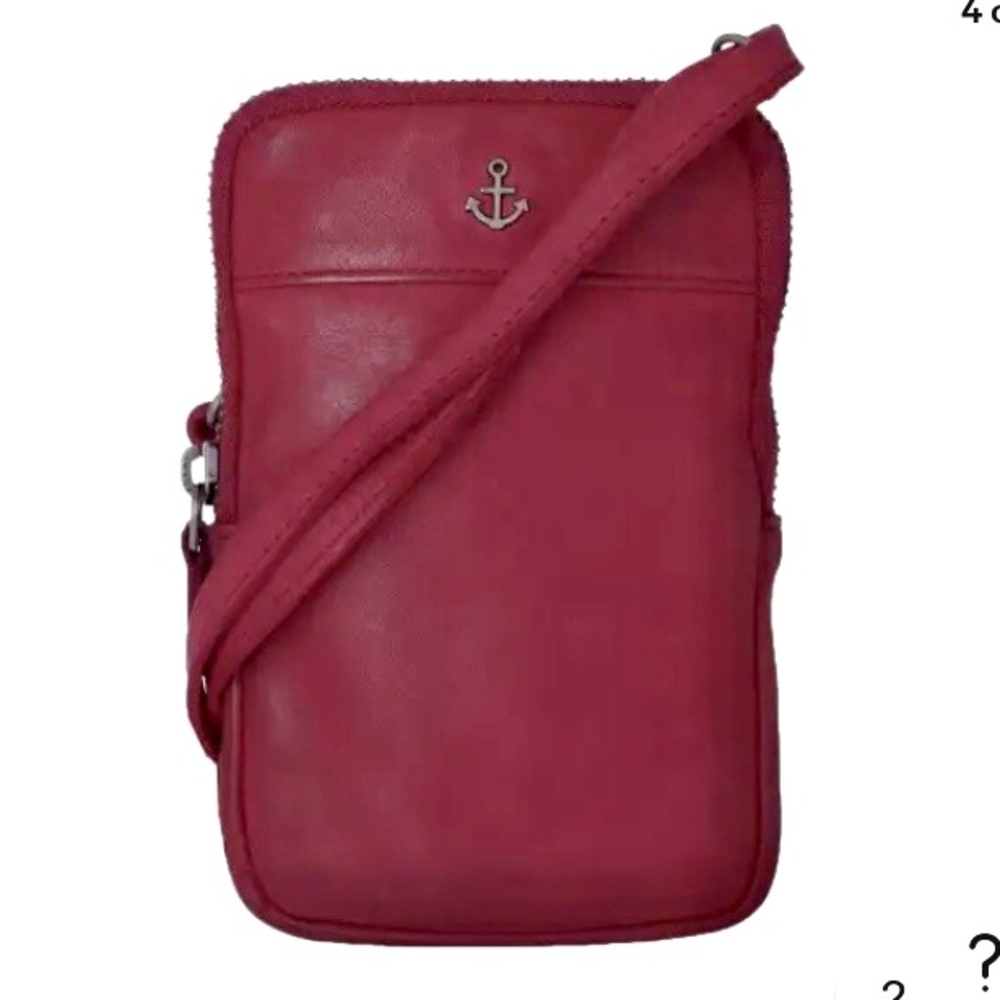 Harbour 2nd Genuine Leather Crossbody Benita Mini Bag Wallet in Chili Red